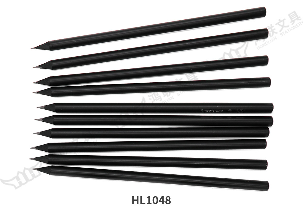 HL1048哑光黑三角杆沾黑头黑色桶装