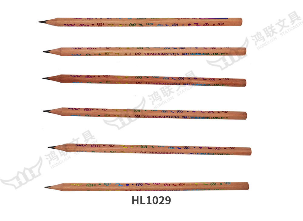 HL1029原木色HB三角杆热转印PVC盒装