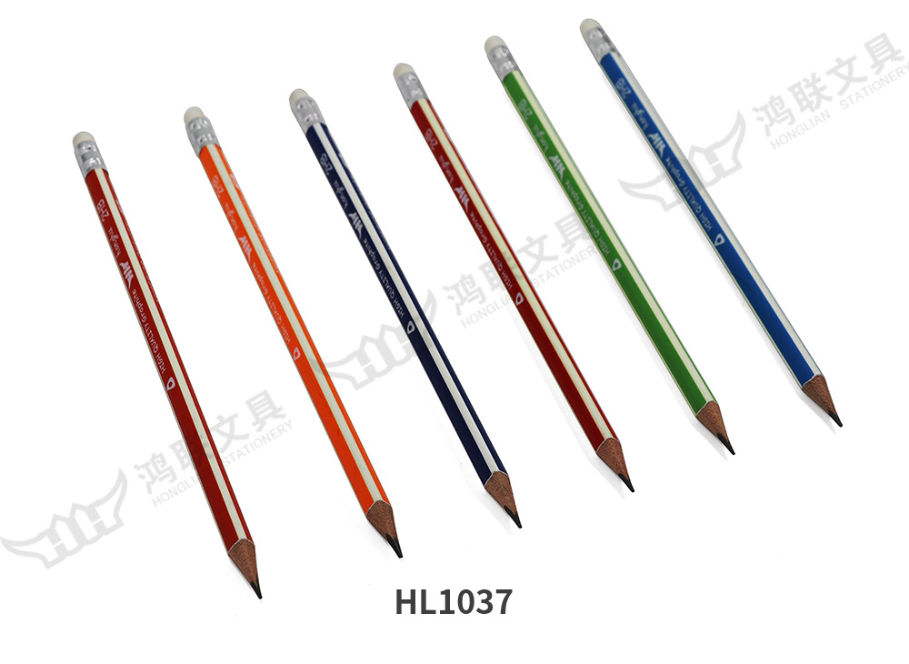 HL1037 6色抽白角带皮头彩盒装